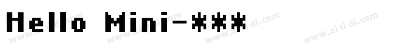 Hello Mini字体转换